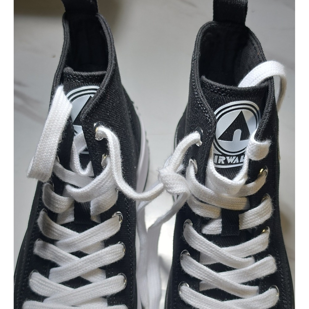 AIRWALK WANOLLIE10 Men's High Top Lace-Up Sneaker Black‎ White